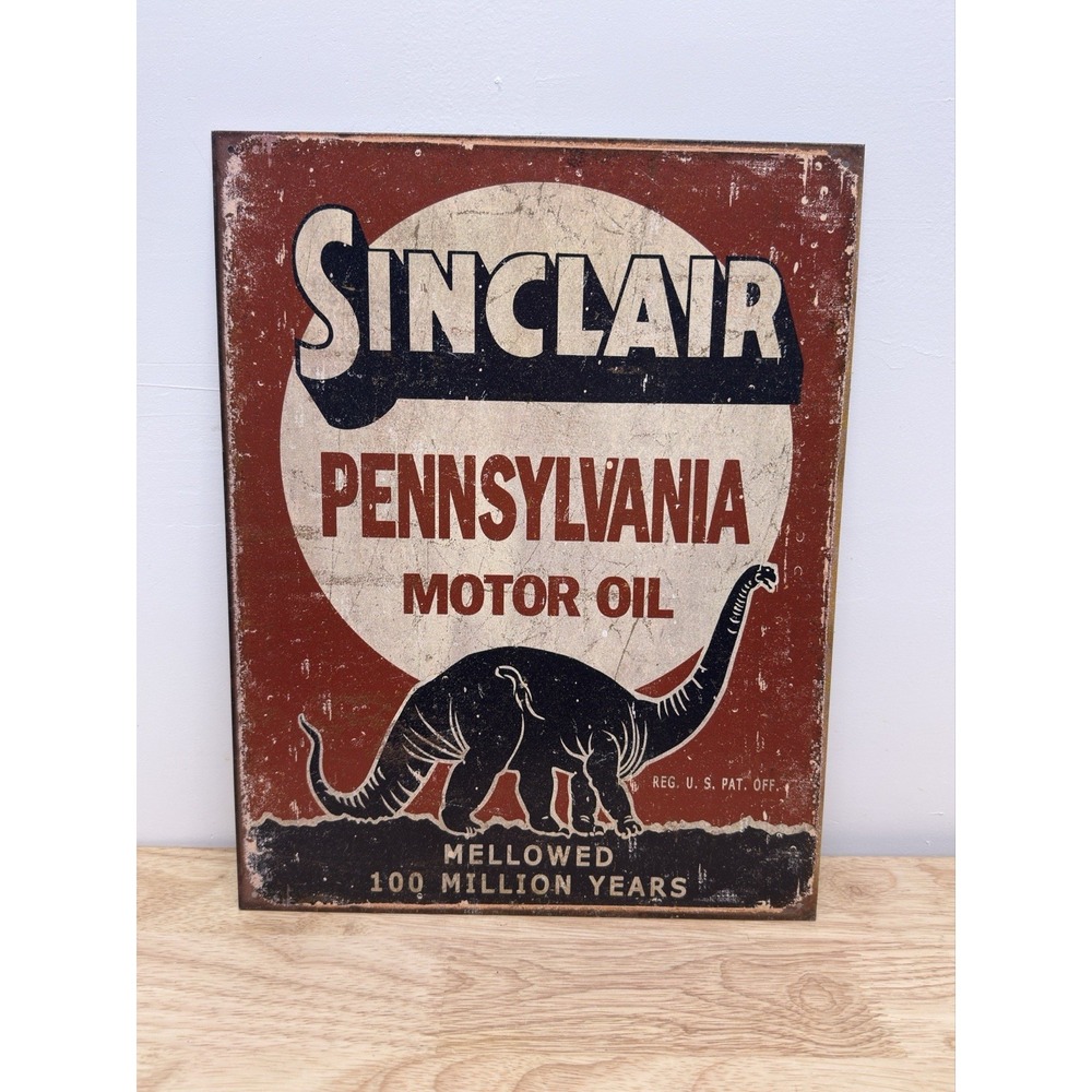 Vintage Look SINCLAIR Pennsylvania Motor‎ Oil Metal Sign Made in USA
